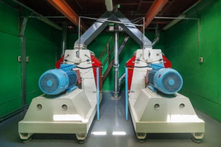 rotary hammer mills in a room