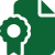 Green file certificate icon