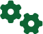 Green gears icon